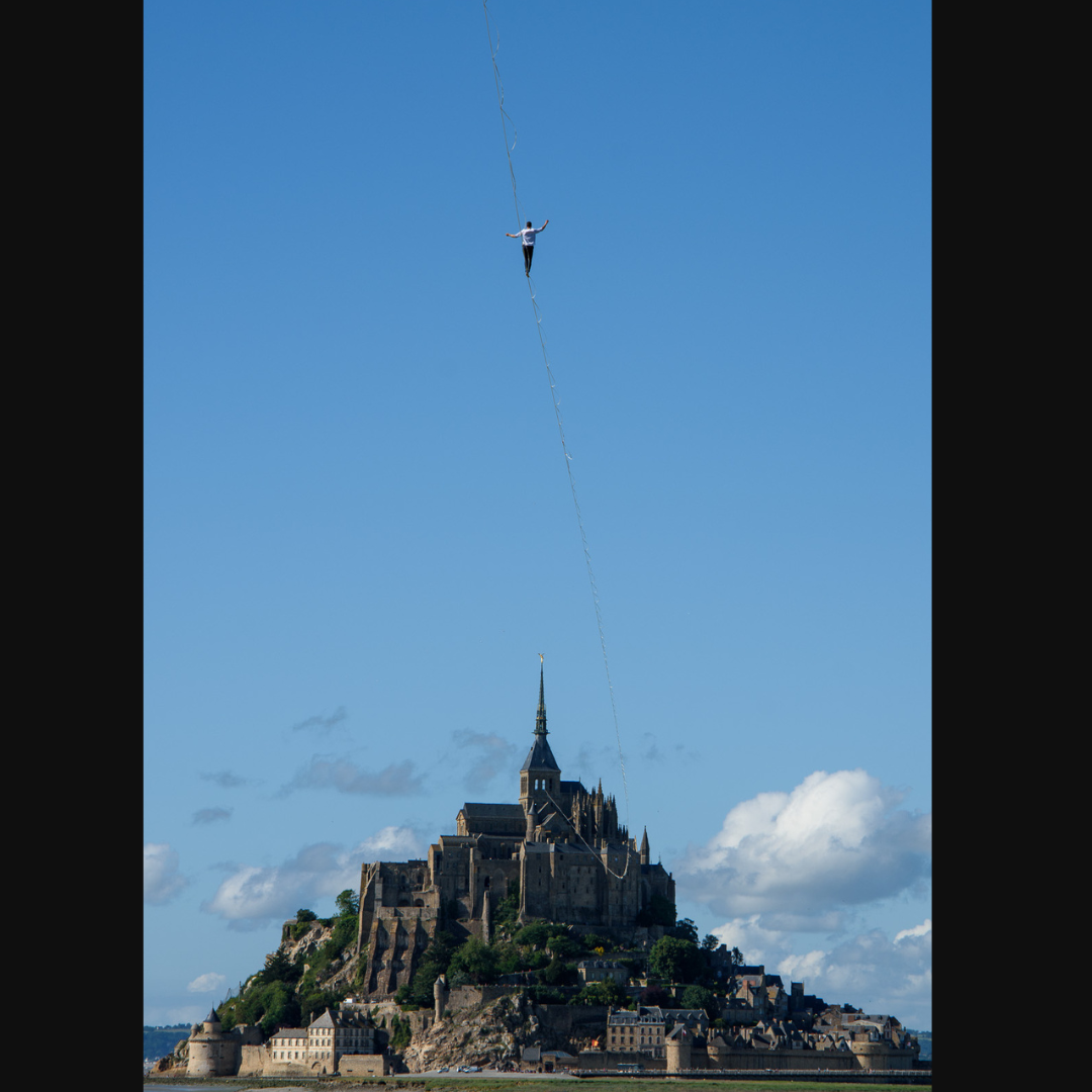 La ligne de l’Ange – highline au Mont Saint-Michel